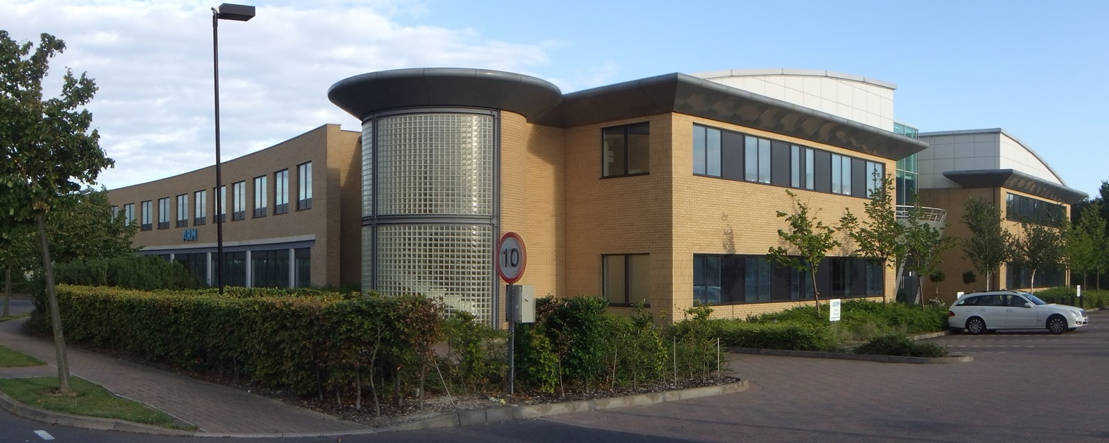Panorama of the ARM I building at Peterhouse Technology Park, Cambridge