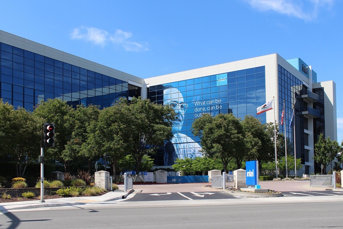 Intel's headquarters building in Santa Clara, California
